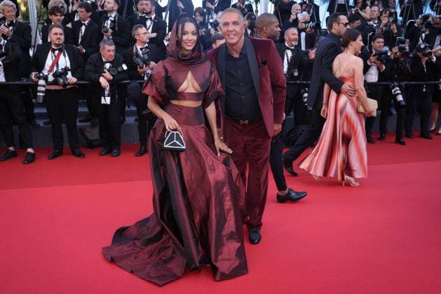 Cannes Closing Ceremony DB Sofia Athena and Samy Naceri attend the Red Carpet of the closing ceremony at the 77th annual Cannes Film Festival at Palais des Festivals on May 25, 2024 in Cannes, France. Photo by David Boyer ABACAPRESS.COM Cannes France  Copyright: xBoyerxDavid ABACAx