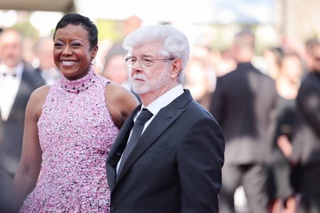 Cannes Closing Ceremony DB George Lucas, Mellody Hobson attending the Red Carpet of the closing ceremony at the 77th annual Cannes Film Festival at Palais des Festivals on May 25, 2024 in Cannes, France. Photo by David Boyer ABACAPRESS.COM Cannes France  Copyright: xBoyerxDavid ABACAx