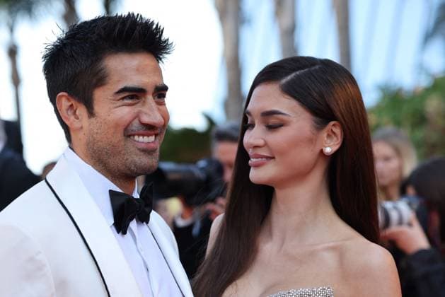 Cannes - Closing Ceremony Arrivals Jeremy Jauncey and Pia Wurtzbach Jauncey attend the Red Carpet of the closing ceremony at the 77th annual Cannes Film Festival at Palais des Festivals on May 25, 2024 in Cannes, France. Photo by Shootpix ABACAPRESS.COM Cannes France  Copyright: xShootpix ABACAx
