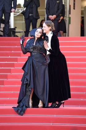 Asmae El Moudir and Vicky Krieps at the closing ceremony and She s Got no Name premiere at the 77 Cannes Film Festival 25 Mail 2024