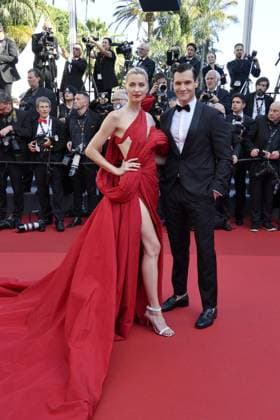 Lena Gercke and Wincent Weiss at the closing ceremony and She s Got no Name premiere at the 77 Cannes Film Festival 25 Mail 2024