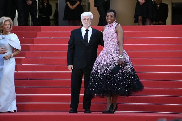George Lucas and Mellody Hobson at the closing ceremony and She s Got no Name premiere at the 77 Cannes Film Festival 25 Mail 2024