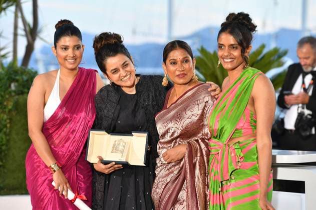 Divya Prabha, Payal Kapadia, Chhaya Kadam and Kani Kusruti with the Grand Jury Prize for All We Imagine as Light at the Photocall with the award winners at the Festival de Cannes 2024 77 Cannes International Film Festival at the Palais des Festivals Cannes, 25 05 2024 Foto:xD.xBedrosianx xFuturexImagex preistraeger_4566