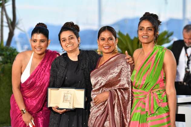 Divya Prabha, Payal Kapadia, Chhaya Kadam and Kani Kusruti with the Grand Jury Prize for All We Imagine as Light at the Photocall with the award winners at the Festival de Cannes 2024 77 Cannes International Film Festival at the Palais des Festivals Cannes, 25 05 2024 Foto:xD.xBedrosianx xFuturexImagex preistraeger_4567