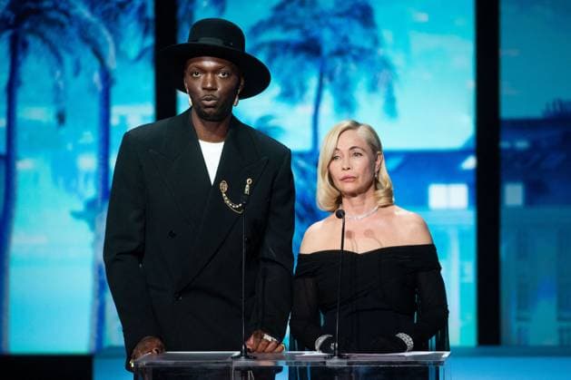 Cannes Closing Ceremony AM Bajoli and Emmanuelle Beart attending the Closing Ceremony of the 77th Cannes International Film Festival in Cannes, France on May 25, 2024. Photo by Aurore Marechal ABACAPRESS.COM Cannes France  Copyright: xMarechalxAurore ABACAx