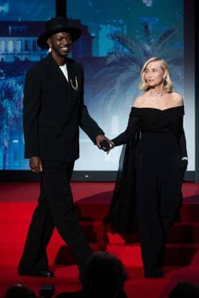 Cannes Closing Ceremony AM Bajoli and Emmanuelle Beart attending the Closing Ceremony of the 77th Cannes International Film Festival in Cannes, France on May 25, 2024. Photo by Aurore Marechal ABACAPRESS.COM Cannes France  Copyright: xMarechalxAurore ABACAx