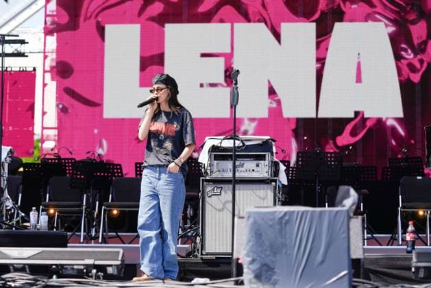 Berlin, Germany 26 May 2024 Visit to the democracy festival to celebrate 75 years of the Basic Law 26 05 2024 In the picture Lena Meyer Landrut at the sound check Copyright: xFotostandx xReuhlx