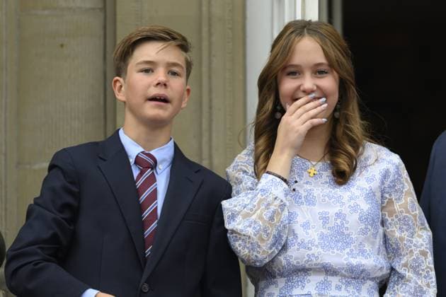 56th birthday celebrations of the Danish King at Amalienborg on the balcony of Frederik VIII s Palace in Copenhagen. Featuring: Prince Vincent, Princess Josephine Where: Copenhagen, Denmark When: 26 May 2024 Credit: Cover Images EDITORIAL USE ONLY. NOT FOR USE BY NEWSPAPERS BASED IN THE UK. Copyright: xx coverimg53792246