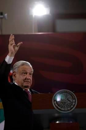 Mexico s President. Andres Manuel Lopez Obrador, speaking about the election day, invited citizens to cast their vote, during a briefing conference at National Palace. Mexico City Mexico - ZUMAe321 20240527_zia_e321_007 Copyright: xLuisxBarronx