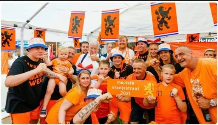 Family turns entire street ORANGE to celebrate start of Euros Story from Jam Press (Euros Celebration) Pictured: People ready to celebrate the Euros after decorating everything orange. Family turns entire street ORANGE to celebrate start of Euros An entire street has turned orange in celebration of the beginning of the UEFA Euros 2024. The road has been decorated with flags, while buildings and trees have been draped with tarpaulin. The thrifty family responsible says they have been stringing up decorations every two years since 1988, and around 15 of their friends come to help them. It has already taken them six weeks - and they won™t stop until the day of the first match. There are still some flags to hang - in total there wi  Copyright: xJamxPress @marktweg_oranjestraat