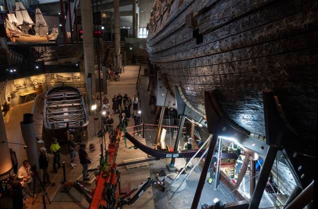 One of Sweden s most popular tourist destinations, the Vasa museum ship in Stockholm, is being renovated Today, the first part of the regal ship Vasa s new keel support was assembled Today s 17 external supports will be replaced by 27 specially designed cradles built in steel The reason for the change is that the ship s frag  Copyright: xFredrikxSandberg TTx SWEDEN VASA GETS NEW KEEL SUPPORT xNXA9WJlhrU