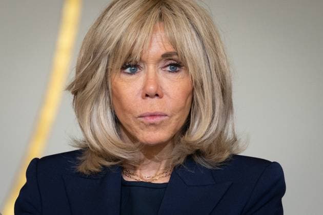 Award ceremony No to bullying at the Elysee - Paris French First Lady Brigitte Macron during the award ceremony No to bullying rewarding students involved in the fight againt cyberbullying at the French Elysee Presidential Palace, in Paris on May 29, 2024. Photo by Raphael Lafargue ABACAPRESS.COM Paris France  Copyright: xLafarguexRaphael ABACAx