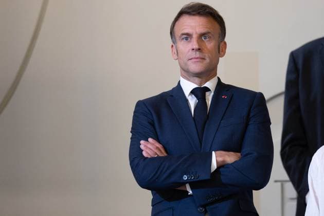 Award ceremony No to bullying at the Elysee - Paris French President Emmanuel Macron during the award ceremony No to bullying rewarding students involved in the fight againt cyberbullying at the French Elysee Presidential Palace, in Paris on May 29, 2024. Photo by Raphael Lafargue ABACAPRESS.COM Paris France  Copyright: xLafarguexRaphael ABACAx