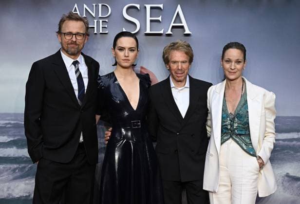 Entertainment Themen der Woche KW22 Entertainment Bilder des Tages Woman And The Sea Special Screening - London Joachim Ronning, Daisy Ridley, Jerry Bruckheimer and Jeanette Hain at the UK Special Screening of Woman and the Sea on May 29, 2024 in London, UK. Photo by Stuart Hardy ABACAPRESS.COM London London United Kingdom  Copyright: xStuartxHardy ABACAPRESS.COMx