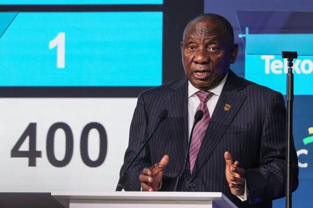 News Themen der Woche KW22 South African Presidebnt Cyril Ramaphosa addresses the nation following the announcements of the results of the 2024 South African National Elections during the IEC (Electoral Commission Of South Africa) program announcing the results of the 2024 National Elections for South Africa.  SAE20240602003