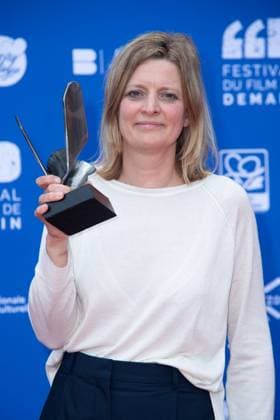 Vierzon Winners Photocall Jennifer Devoldere posing with her Audience Award for the movie Le Panache during the Winners Photocall as part of the Festival du Film de Demain in Vierzon, France on June 02, 2024. Photo by Aurore Marechal ABACAPRESS.COM Vierzon France  Copyright: xMarechalxAurore ABACAx