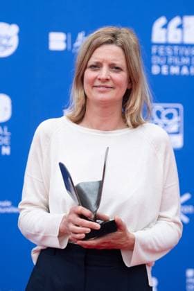 Vierzon Winners Photocall Jennifer Devoldere posing with her Audience Award for the movie Le Panache during the Winners Photocall as part of the Festival du Film de Demain in Vierzon, France on June 02, 2024. Photo by Aurore Marechal ABACAPRESS.COM Vierzon France  Copyright: xMarechalxAurore ABACAx