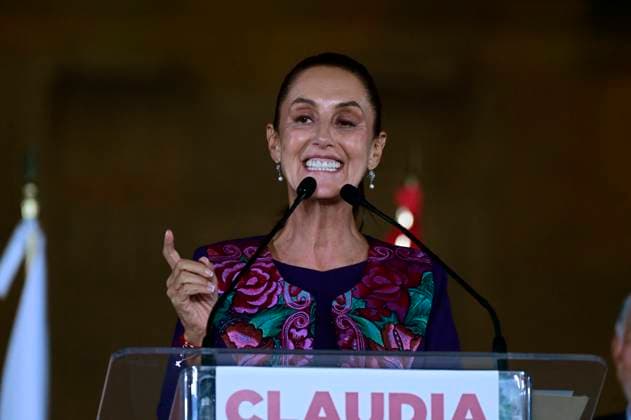 61-year-old, Candidate for Presidency of Mexico, Claudia Sheinbaum Pardo, gives a message to her supporters to celebrate her victory after know the electoral preliminary results of of Mexico s general election. Claudia Sheinbaum won with won around 58% of votes, according the preliminary electoral results that release on Monday. on June 3, 2024 in Mexico City, Mexico. Mexico City Mexico - ZUMAe321 20240603_zia_e321_034 Copyright: xCarlosxTischlerx