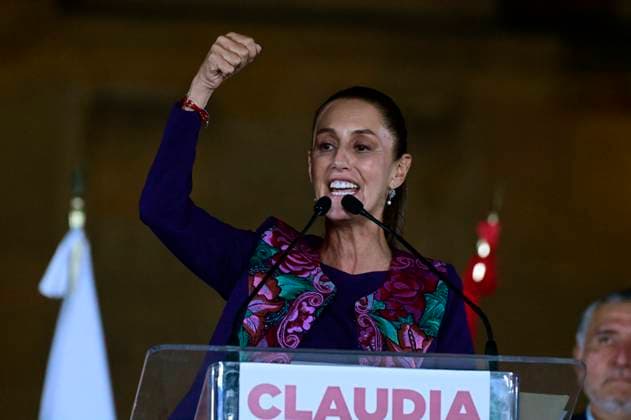 Claudia Sheinbaum Wins Mexico?s General Election 61-year-old, Candidate for Presidency of Mexico, Claudia Sheinbaum Pardo, gives a message to her supporters to celebrate her victory after know the electoral preliminary results of of Mexico s general election. Claudia Sheinbaum won with won around 58% of votes, according the preliminary electoral results that release on Monday. on June 3, 2024 in Mexico City, Mexico. Photo by Carlos Tischler Eyepix Group ABACAPRESS.COM Mexico City Mexico  Copyright: xTischlerxCarlos Eyepix ABACAx