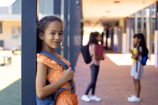 Biracial girl with a backpack smiles, standing in a school corridor with copy space Biracial girl with a backpack smiles, standing in a school corridor with copy space. Two other biracial girls chat in the background, highlighting a typical school day., model released, , property released, Cape Town, South Africa, 2023-12-01T22:00:00.000Z, 4955994.jpg, people,biracial,girl,backpack,smiles,school corridor,copy space,two,other,chat,background,typical,school day,education,diverse,students,multicultural,learning,hallway,happy,teenagers,friends,talking,walking,studying,classroom,high school,middle school,youth,adolescence,group,positive,bonding,socializing,connection,friendship,cheerful,casual,together,interaction,communication,multiethnic,life