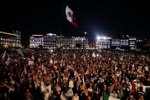 Supporters of Candidate for Presidency of Mexico, Claudia Sheinbaum attend at Zocalo main square to celebrate the victory of Claudia Sheinbaum of Mexico s general election. Claudia Sheinbaum won with won around 58% of votes, according the preliminary electoral results that release on Monday. Mexico City Mexico - ZUMAe321 20240603_zia_e321_096 Copyright: xLuisxBarronx