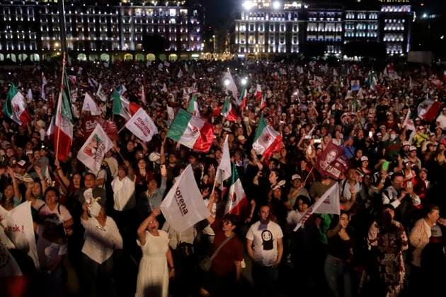 Supporters of Candidate for Presidency of Mexico, Claudia Sheinbaum attend at Zocalo main square to celebrate the victory of Claudia Sheinbaum of Mexico s general election. Claudia Sheinbaum won with won around 58% of votes, according the preliminary electoral results that release on Monday. Mexico City Mexico - ZUMAe321 20240603_zia_e321_097 Copyright: xLuisxBarronx