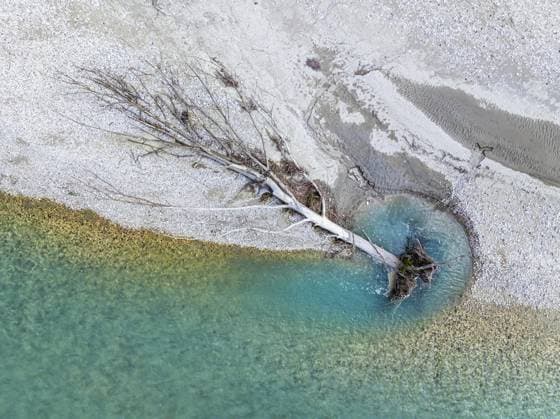 Creative Highlights World Top Down over Vjosa River National Park from a drone, Wild River, Albania, Europe *** Top Down Over Vjosa River National Park from a drone, Wild River, Albania, Europe Copyright: imageBROKER/MaciejxOlszewski ibxmao10696090.jpg