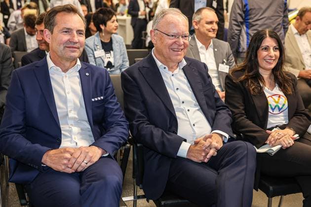 Ceremony 50 years of Golf production at Volkswagen in Wolfsburg Ceremony 50 years of Golf production, from left Thomas Schäfer, CEO of the Volkswagen Passenger Cars brand, Member of the Board of Management of Volkswagen AG and Head of the Core brand group, Daniela Cavallo, Chairwoman of the General and Group W