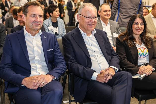 Ceremony 50 years of Golf production at Volkswagen in Wolfsburg Ceremony 50 years of Golf production, from left Thomas Schäfer, CEO of the Volkswagen Passenger Cars brand, Member of the Board of Management of Volkswagen AG and Head of the Core brand group, Daniela Cavallo, Chairwoman of the General and Group W