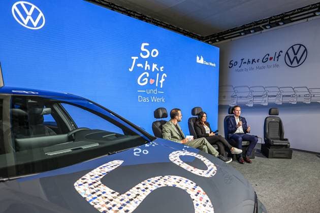 Celebration of 50 years of Golf production at Volkswagen in Wolfsburg Event room, VW Orchestra Wolfsburg VW Plant Wolfsburg Lower Saxony Germany