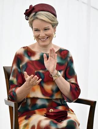 Queen Mathilde of Belgium pictured during the award ceremony of the Queen Elisabeth Violin Competition 2024, at the Queen Elisabeth Music Chapel (Chapelle Musicale Reine Elisabeth - Muziekkapel Koningin Elisabeth), in Waterloo on Tuesday 04 June 2024.  ERICxLALMAND 93955040