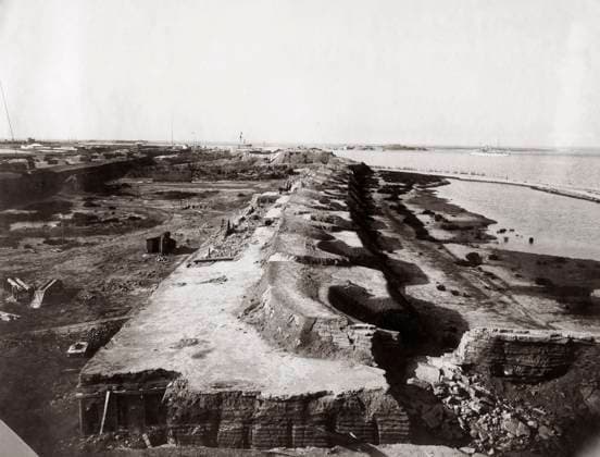 RECORD DATE NOT STATED Boxer rebellion, Taku forts, Peiho River, China, 1900 Boxer rebellion, Taku forts, Peiho River, China, 1900  Copyright: Copyrightx(c)Geminix2023.xCredit:xGemini 13452334