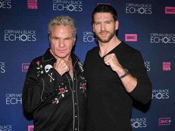 June 4, 2024, West Hollywood, California, USA: Martin Kove and Jesse Kove attend the Orphan Black: Echoes Red Carpet. West Hollywood USA - ZUMAb173 20240604_aap_b173_017 Copyright: xBillyxBennightx