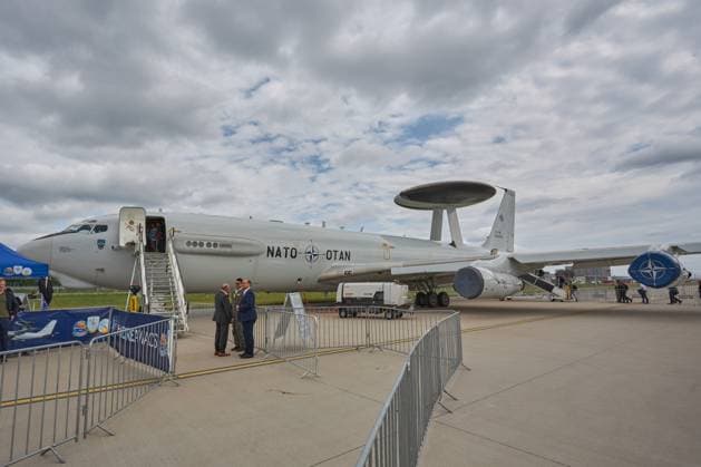 LX-N 90453 AWACS Boening E-3A - ILA 2024 Internationale Luft- und Raumfahrtausstellung 2024 auf dem Flughafen Berlin Brandenburg (BER) Willy Brandt am 05.06.2024. ILA 2024 *** LX N 90453 AWACS Boening E 3A ILA 2024 International Air and Space Exhibition 2024 at Berlin Brandenburg Airport BER Willy Brandt on 05 06 2024 ILA 2024