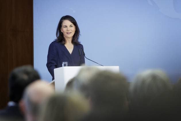 Annalena Baerbock Buendnis 90 Die Gruenen , Federal Foreign Minister, photographed during a book presentation on colonial history at the Federal Foreign Office in Berlin, 05 06 2024 Photographed on behalf of the Federal Foreign Office Berlin Germany Copyright: xKiraxHofmannxAAxphotothek.dex