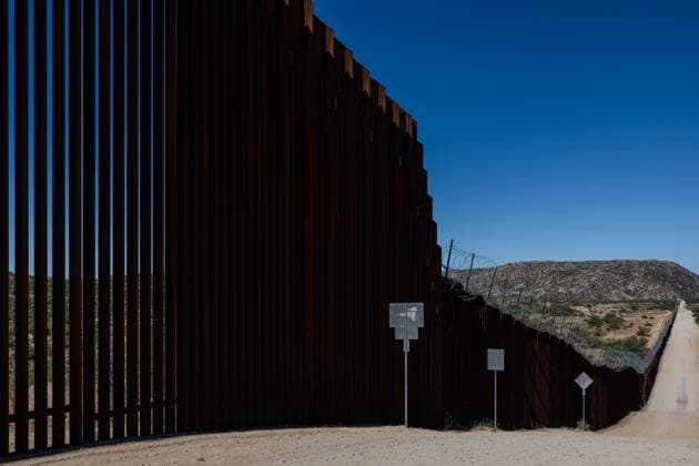 SAN DIEGO, CALIFORNIA - JUNE 05: A view of the US-Mexico border after U.S. President Joe Biden unveiled plans to enact immediate significant restrictions on migrants seeking asylum on June 5, 2024 in San Diego, California.  Copyright: xVCGx 111500509864