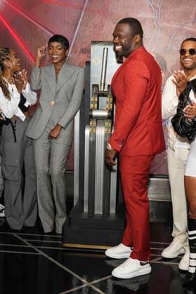 LaToya Tonodeo, Caroline Chikezie, 50 Cent and Larenz Tate at the press event for the final 4 season of the TV series Power Book II Ghost , Black Music Month and the 10th anniversary of the TV series Power at the Empire State Buildung New York, 06 06 2024 Foto:xJ.xNacionx xFuturexImagex power_4612