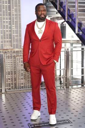 50 Cent at the press event for the final 4 season of the TV series Power Book II Ghost , Black Music Month and the 10th anniversary of the TV series Power at the Empire State Building New York, 06 06 2024 Foto:xJ.xNacionx xFuturexImagex power_4623