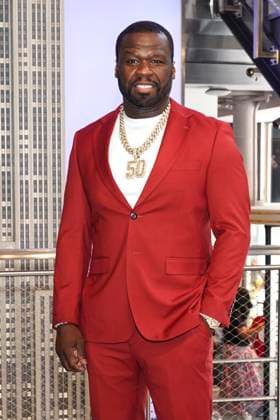 50 Cent at the press event for the final 4 season of the TV series Power Book II Ghost , Black Music Month and the 10th anniversary of the TV series Power at the Empire State Building New York, 06 06 2024 Foto:xJ.xNacionx xFuturexImagex power_4626