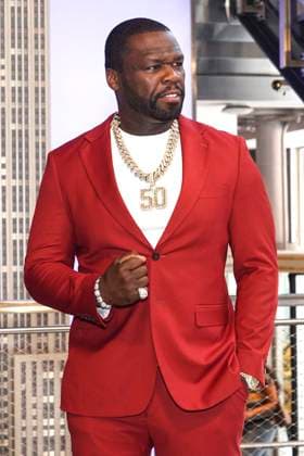 50 Cent at the press event for the final 4 season of the TV series Power Book II Ghost , Black Music Month and the 10th anniversary of the TV series Power at the Empire State Building New York, 06 06 2024 Foto:xJ.xNacionx xFuturexImagex power_4627