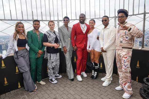 LaToya Tonodeo, Lovell Adams Gray, Gianni Paolo, Caroline Chikezie, 50 Cent, Alix Lapri, Larenz Tate and Michael Rainey Jr at the press event for the final 4 season of the TV series Power Book II Ghost , Black Music Month and the 10th anniversary of the TV series Power at the Empire State Building New York, 06 06 2024 Foto:xJ.xNacionx xFuturexImagex power_4640