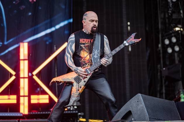 Entertainment Themen der Woche KW23 Entertainment Bilder des Tages Rock am Ring 2024, 7.6.2024 Der ehemalige Slayer Gitarrist Kerry King mit seinem Soloprojekt auf der Bühne -- Mit dem Traditionsfestival Rock am Ring am Nürburgring in der Eifel startet in Deutschland die Festival-Saison. Das Festival findet in diesem Jahr vom 7. bis 9. Juni statt. Mehr als 70 Bands und Künstler stehen auf einer der drei großen Bühnen. Nürburg Nürburgring Rheinland-Pfalz Deutschland *** Rock am Ring 2024, 7 6 2024 Former Slayer guitarist Kerry King on stage with his solo project The traditional Rock am Ring festival at the Nürburgring in the Eifel region kicks off the festival season in Germany This year, the festival will take place from 7 to 9 June More than 70 bands and artists will perform on one of the three large stag Copyright: xBEAUTIFULxSPORTS Derixx