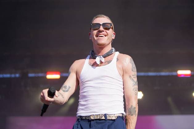 June 8, 2024, Humble, Texas, USA: Rapper Macklemore performs after the second round of the 2024 LIV Golf Houston at Golf Club of Houston. Humble USA - ZUMAw109 20240608_fap_w109_054 Copyright: xDebbyxWongx