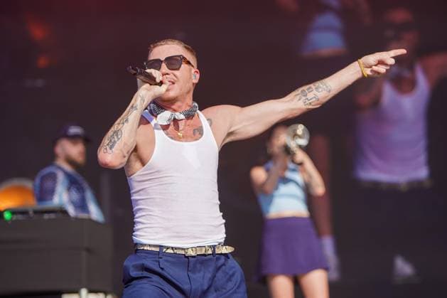June 8, 2024, Humble, Texas, USA: Rapper Macklemore performs after the second round of the 2024 LIV Golf Houston at Golf Club of Houston. Humble USA - ZUMAw109 20240608_fap_w109_056 Copyright: xDebbyxWongx