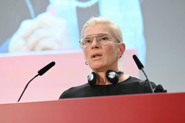 Paramedic Julia Pajewska, code name Taira, at the award ceremony for the Lev Kopolev Prize for Peace and Human Rights 2023 2024