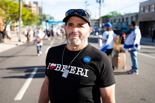June 9, 2024, Toronto, On, Canada: Rami Gold, who survived the Oct. 7th 2023 attack in Kibbutz Be eri, poses for a photo prior to the United Jewish AppealöÄÃ s annual Walk With Israel event in Toronto, on Sunday, June 9, 2024. Toronto Canada  - ZUMAc35_ 20240609_zaf_c35_017 Copyright: xArlynxMcadoreyx