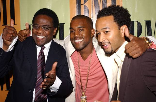 BMI URBAN AWARDS FL AL GREEN, KAYNE WEST AND MARIO WINENS AT THE BMI URBAN AWARDS HELD AT THE FOUNTAINEBLEAU HILTON RESORTS AND TOWERS. MIAMI BEACH, FLORIDA. 27 AUGUST 2004. PICTURES AL GREEN, KAYNE WEST AND MARIO WINENS,  Copyright: xLarryxMaranox xAvalonx 0537348821