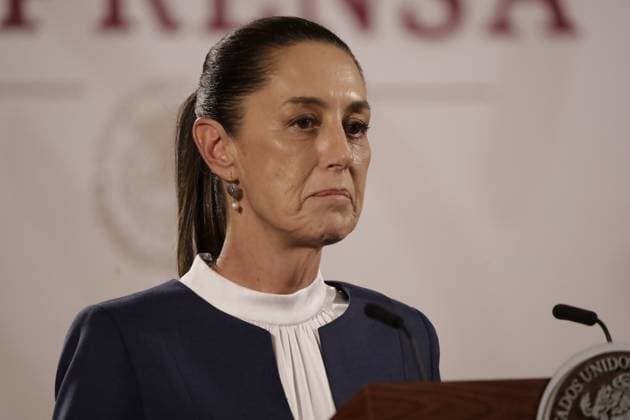 Claudia Sheinbaum Incoming President Briefing Mexico s incoming President, Claudia Sheinbaum Pardo, speaks during her first briefing at National Palace after meeting with outgoing president Andres Manuel Lopez Obrador. During the press conference she talked about her announcing her cabinet next week to begin the transition with the Mexican Government. on June 10, 2024 in Mexico City, Mexico. (Photo by Luis Barron Eyepix Group) Copyright: xLuisxBarronx xEyepixxGroupx LB_10062024_122230