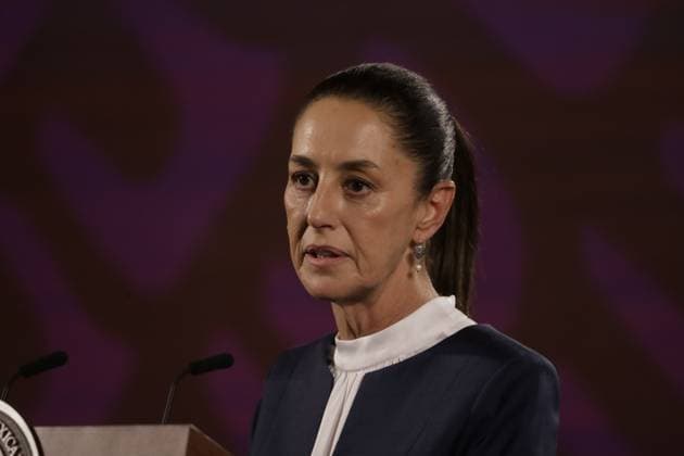 Claudia Sheinbaum Incoming President Briefing Mexico s incoming President, Claudia Sheinbaum Pardo, speaks during her first briefing at National Palace after meeting with outgoing president Andres Manuel Lopez Obrador. During the press conference she talked about her announcing her cabinet next week to begin the transition with the Mexican Government. on June 10, 2024 in Mexico City, Mexico. (Photo by Luis Barron Eyepix Group) Copyright: xLuisxBarronx xEyepixxGroupx LB_10062024_122235