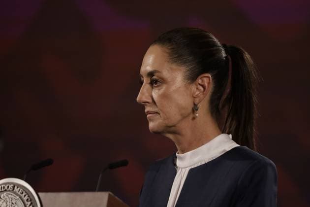 Mexico s incoming President, Claudia Sheinbaum Pardo, speaks during her first briefing at National Palace after meeting with outgoing president Andres Manuel Lopez Obrador. During the press conference she talked about her announcing her cabinet next week to begin the transition with the Mexican Government. Mexico City Mexico - ZUMAe321 20240610_zia_e321_042 Copyright: xLuisxBarronx